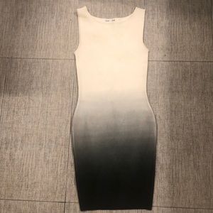 John and Jenn Bandage dress in ombré white/grey sp